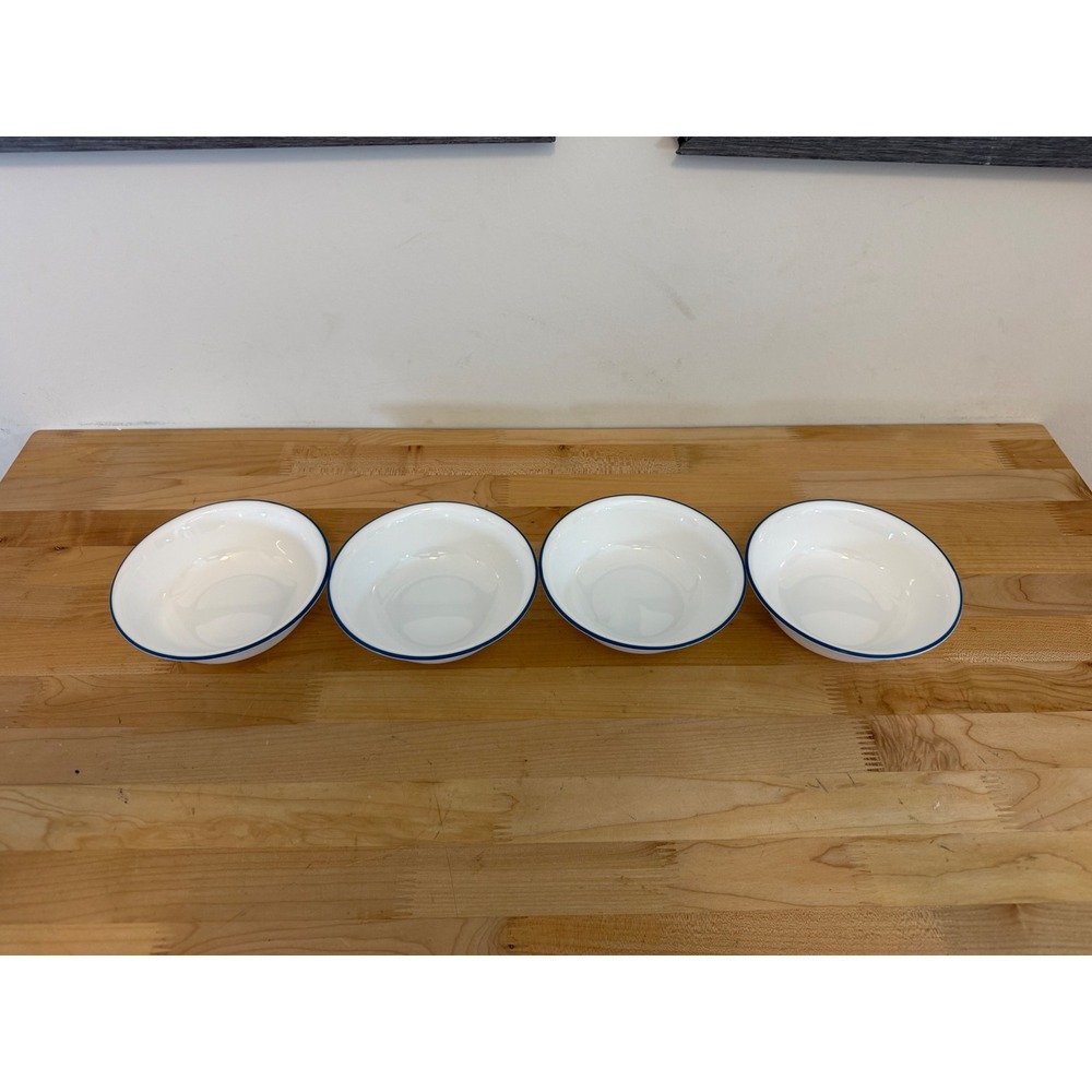 Mixed Corelle Vitrelle Blue & White Dinnerware Set 24pc Floral Stripe Pattern - Picture 9 of 15